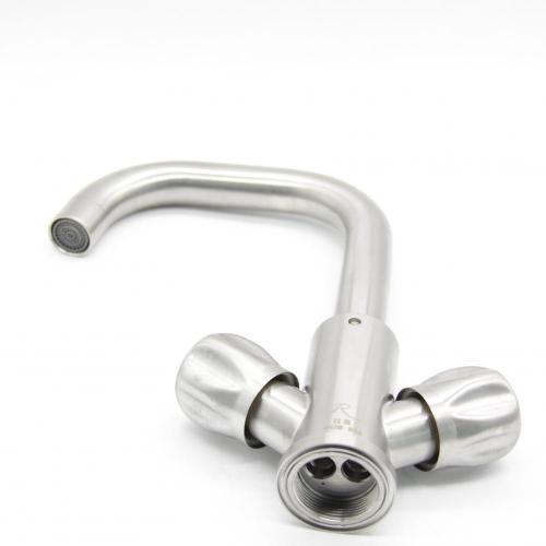 Stainless steel single handle flexible kitchen faucet