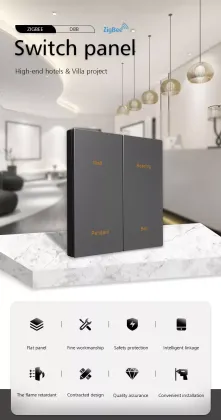Zigbee Lighting Voice Smart Home Control Switch Panel