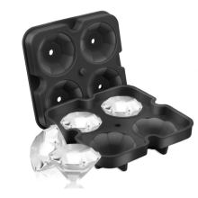 Rusable Diamond Silicone Flexibele 4-Ice-trays