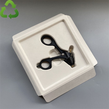 Biodegradable sugarcane tray insert pulp molded packaging