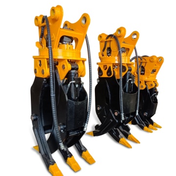 Hydraulic Wood Grapple Excavator Log Grab Double Ram Grapple