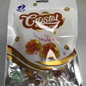 Plum candy, hard candy with dried plum