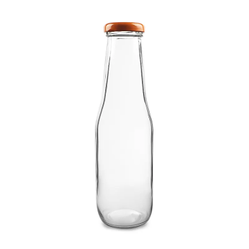 Bouteille en verre ronde de 350 ml de 12 oz avec bouchon de patte