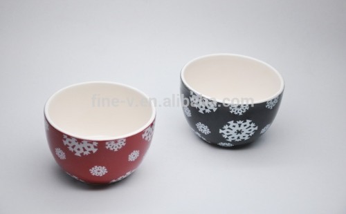 Ice cream Christmas strengthen porcelain bowl