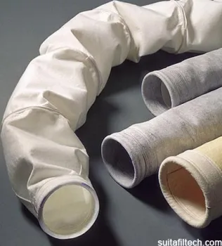 Dust filter bags for bag filter systems.