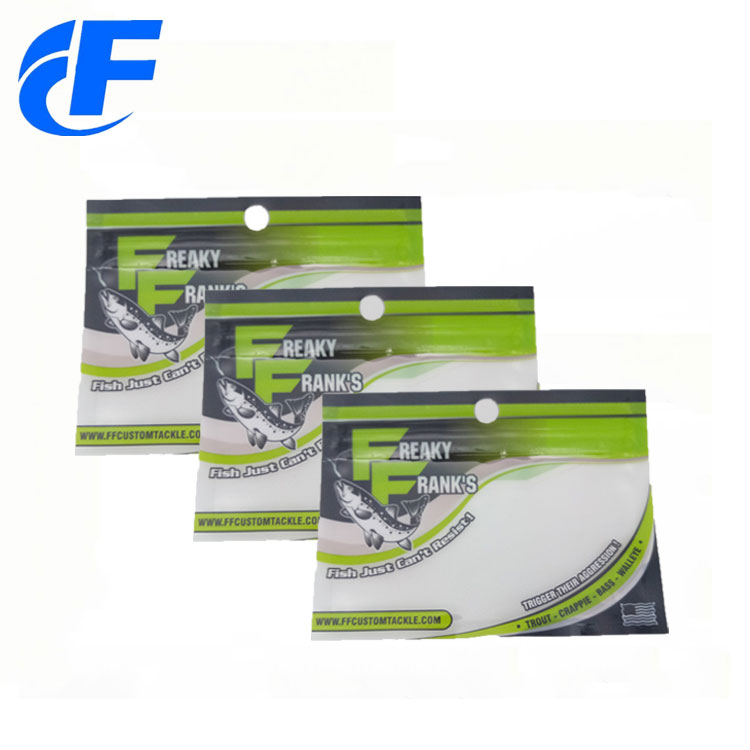 Customized printing windows ziplock fishing lure bait bags