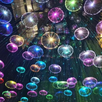 Outdoor Waterproof Jellyfish Fiber Optic LED Night Light: A Fashionable Atmospheric Decoration