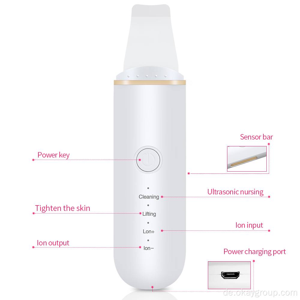 Sonic Skin Spatula Scrubber Ultraschall-Mitesser-Entferner