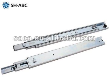 Full extension slide mounted drawer slide with bayonet