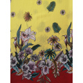 Border Flower Polyester Bubble Chiffon Printing Fabric