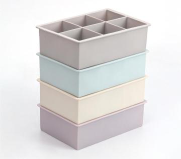 Silicon Morandi Color Ice Cube Tray 6 Grids Square BPA Free