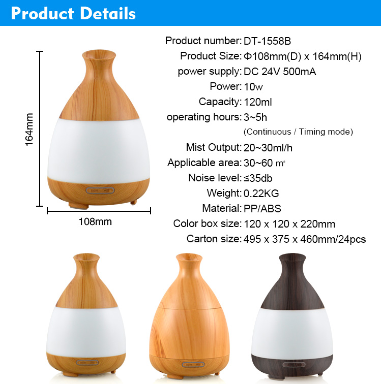 120ml wood aroma diffuser