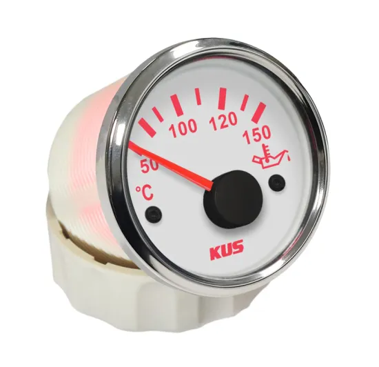 KUS Fuel Oil Pressure Gauge Meter 0-5Bar 0-75PSI 12V/24V Backlight 52MM
