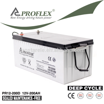 African markets 12V 200Ah Agm Deep Cycle Maintenance free Battery