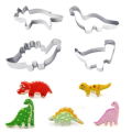 Stainless Steel 3D Dinosaur Cookie Cutter Set