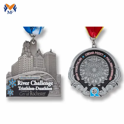 Metal Cheongsam Shape Shanghai Marathon Medal