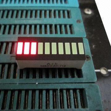 10-segment LED display with lightbar, display in pure green, red