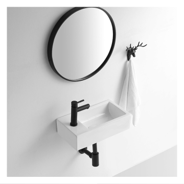 Modern Small Wall Hung Rectangular Basin Sink for Bathroom
