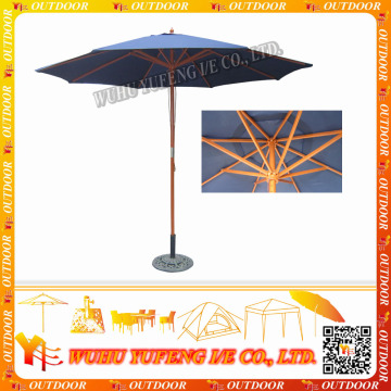 Watereproof uv protection big wooden frame garden umbrella