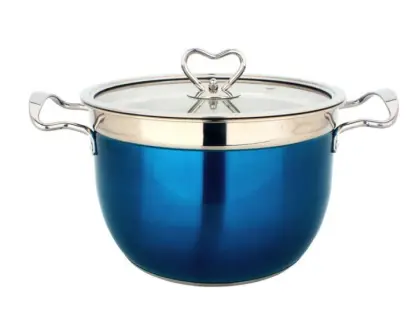 Colorful 5 Piece Cooks Stainless Steel Cookware Set