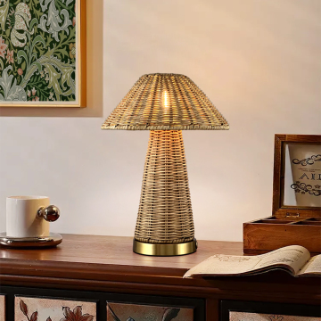 Nordic 2700K Cordless Rechargeable Rattan Table Lamp