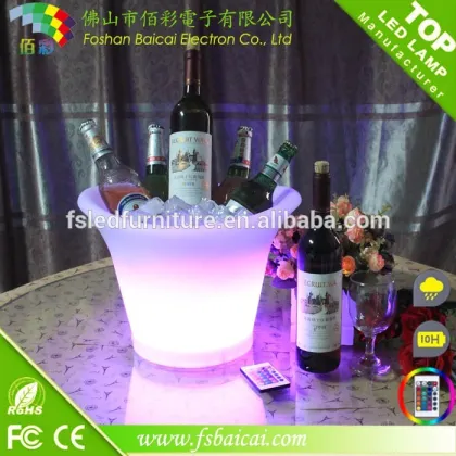 High quality Plastic Type and Coolers & Holders led ice bucket
