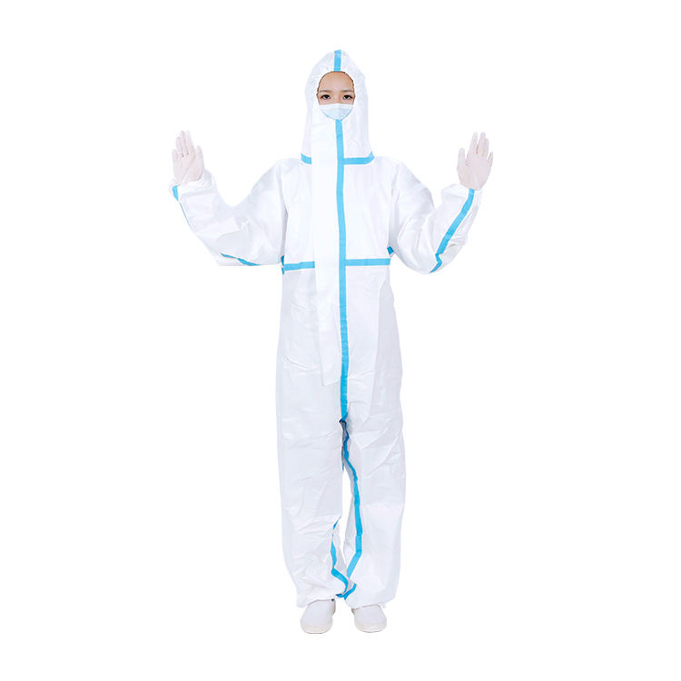 Proteção médica Hazmat CoverAll Suit