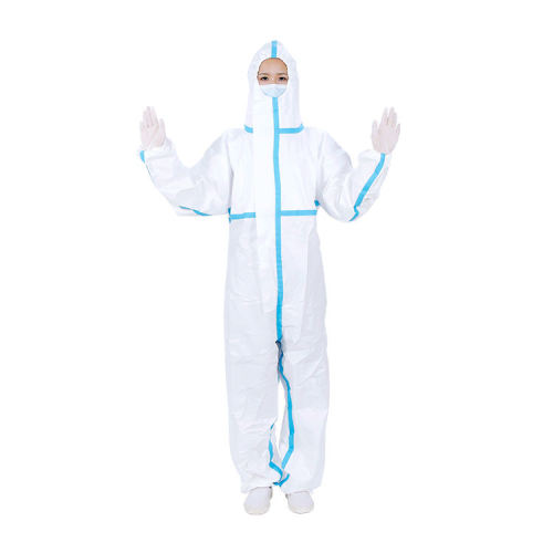 medical protective suit with shoecover OEM TYPE 3,4,5,6 Disposable Microporous coverall Supplier