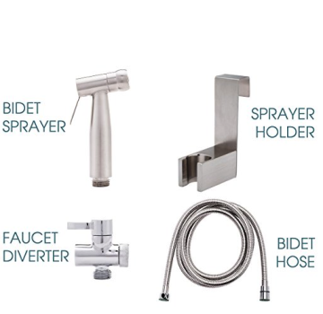 Toilet Bathroom Chrome Bidet Sprayer Set