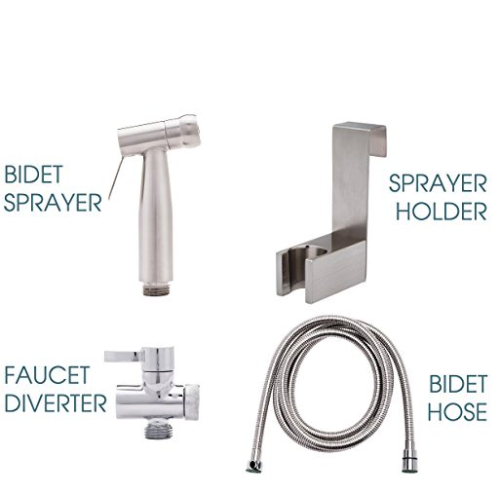 Stainless Steel Angle Valve Bidet Sprayer Set