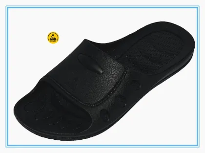 good quality black color spu(pvc foamed) cleanroom ESD SPU slippers