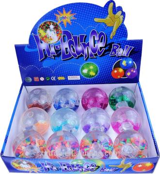 2016 hot sale diamond surface 55mm LED Flashing Water Bouncy Ball for gift promtion