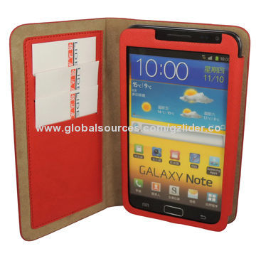 China Manufacturer Leather Case for Samsung Note2, with Stand Function, OEM Welcomed