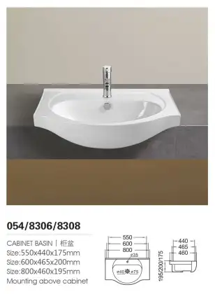 Bathroom Chaozhou Top Sanitary Ware Cabinet Basin 9060