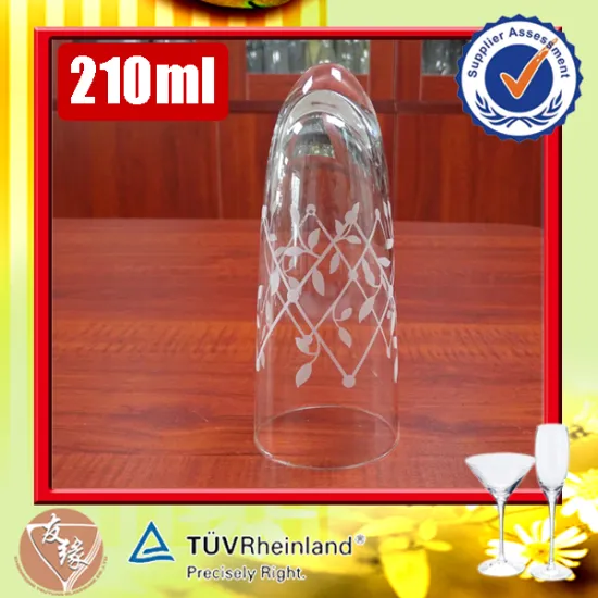 good quality wholesale 210ml free part champagne flutes stemless glass
