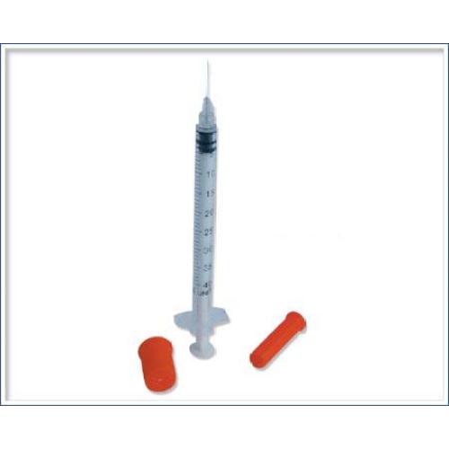 Siringa monouso di insulina medica con ago staccabile