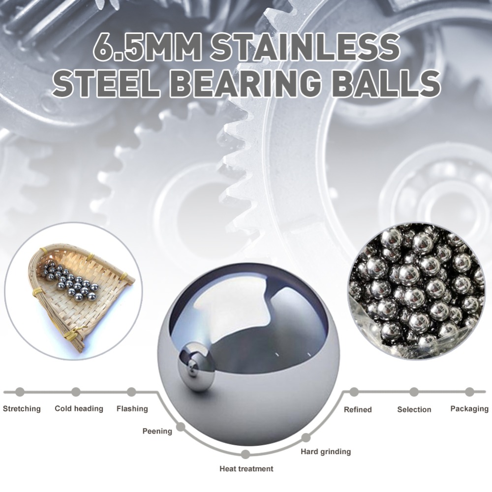 6.5mm 50/100/150/200 Pcs Stainless Steel Bearing Balls Multipurpose