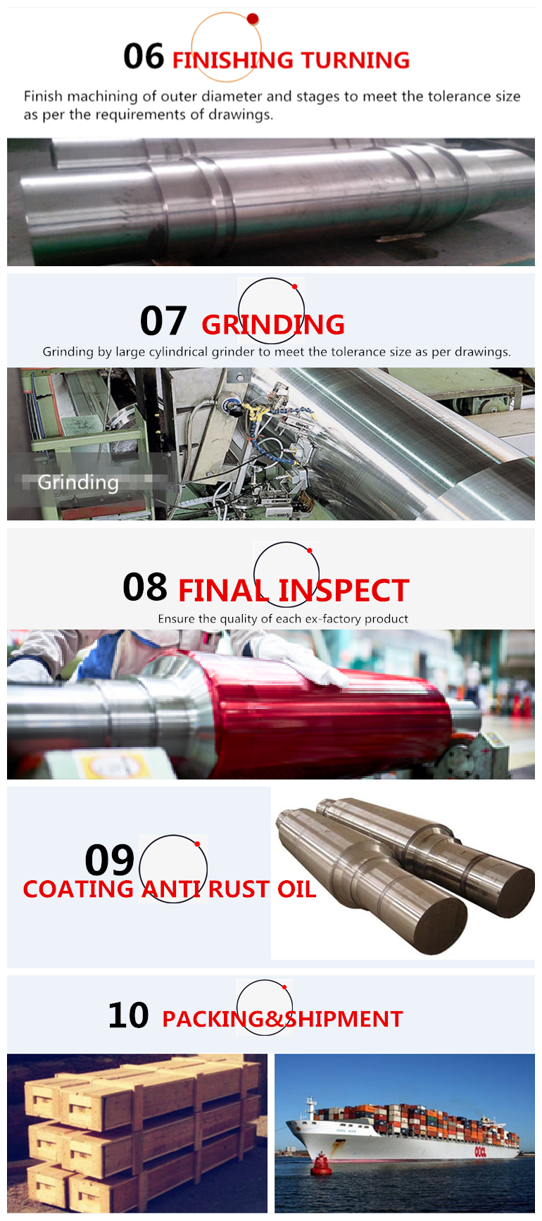 OEM 공장 기계 CNC 스테인레스 스틸 단조 샤프트