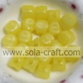 Opaque Acrylic Jelly Square Acrylic Smooth Face Beads