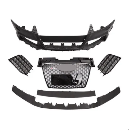 Front Bumper with Grille Upgrade Kit for Audi TT to TTRS Style 2008-2014