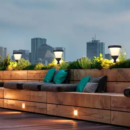 Solar Garden Lights for Gate Pillar Decoration