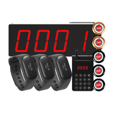 Wireless Restaurant Pager System with Screen for Waiter Call Notifications