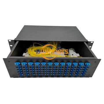 3U 72 Cores SC แผงแพทช์ไฟเบอร์ SC