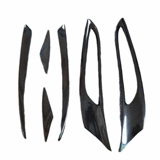 High Quality Dry Carbon Fiber Engine Hood Vent Leaf Panel Decorative Strip for 2017-2020 Ferrari 812 Body Kit