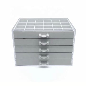 5 Layer Transparent Acrylic Nail Art Glitter Display Rack