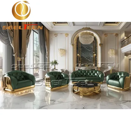 Modern Luxury Family Living Room Furniture: Chesterfield Villa Love Seat Sofa