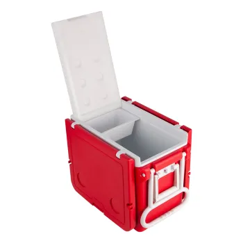Portable 32L All-In-One Cooler Box: Including Wheels, Table, and Chair - Perfect for Outdoor Adventures