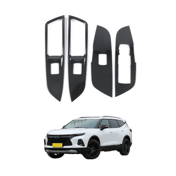 OEM Automotive Stainless Steel Carbon Fiber Interior Accessories for 2020 Chevrolet Blazer Glass Lift Trim Frame