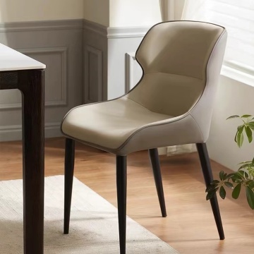 Modern Light Luxury Restaurant Furniture - Hot-Selling High-Quality Metal Leather Dining Chairs