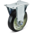 Black Rubber Flat Bottom new Fixed Casters